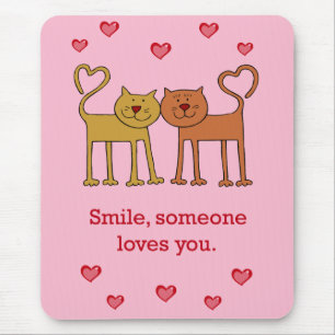 Valentijn katten in liefde Muismat