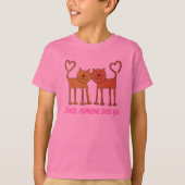 Valentijn katten in liefde T-shirt (Voorkant)