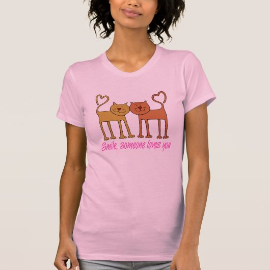 Valentijn katten in liefde T-shirt (Voorkant)
