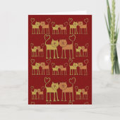 Valentijn katten in Love Grain Texture Kaart (Voorkant)