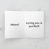 Valentijn katten in Love Grain Texture Kaart (Binnen)