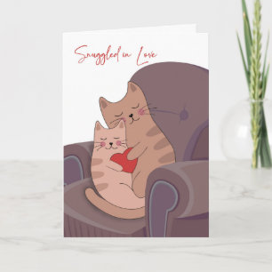 Valentijn Katten Verliefd Kaart