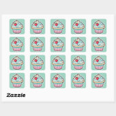 Valentijn Kawaii Cupcake Sticker (Vel)