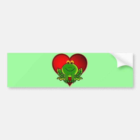 Valentijn Kikker Bumpersticker (Voorkant)