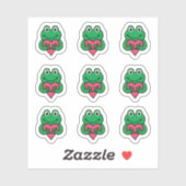 Valentijn kikker liefde sticker (Vel)