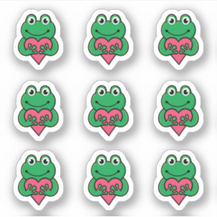 Valentijn kikker liefde sticker