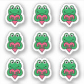 Valentijn Kikkerliefde Sticker (Voorkant)