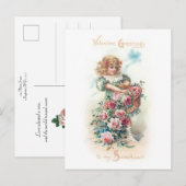 Valentijn  kind en vergeet-me-Nots Briefkaart (Voorkant / Achterkant)