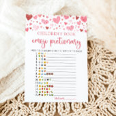 Valentijn Kinderboek Emoji Pictionary Game Kaart