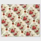 VALENTIJN KINDERCLOWNEN MET RODE RUBY GEMSTONES CADEAUPAPIER (Vlak)