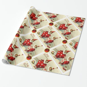 VALENTIJN KINDERCLOWNEN MET RODE RUBY GEMSTONES CADEAUPAPIER