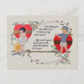 Valentijn Kinderen Schattige Kleurrijke Art Deco Briefkaart (Voorkant)