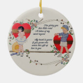  Valentijn Kinderen Schattige Kleurrijke Art Deco Keramisch Ornament (Achterkant)