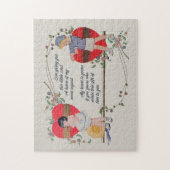 Valentijn Kinderen Schattige Kleurrijke Art Deco Legpuzzel (Verticaal)