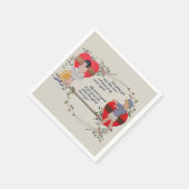 Valentijn Kinderen Schattige Kleurrijke Art Deco Servet (Hoek)