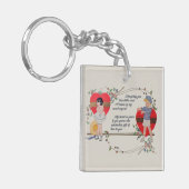  Valentijn Kinderen Schattige Kleurrijke Art Deco Sleutelhanger (Voorkant Links)