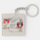  Valentijn Kinderen Schattige Kleurrijke Art Deco Sleutelhanger (Achterkant)