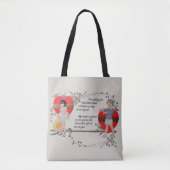  Valentijn Kinderen Schattige Kleurrijke Art Deco Tote Bag (Voorkant)