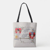  Valentijn Kinderen Schattige Kleurrijke Art Deco Tote Bag (Achterkant)