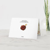 VALENTIJN KINDERKLEUREN, RODE WAX SEAL MONOGRAM FEESTDAGEN KAART (Achterkant)