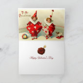 VALENTIJN KINDERKLEUREN, RODE WAX SEAL MONOGRAM FEESTDAGEN KAART (Binnen)