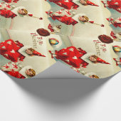 VALENTIJN KINDERKLEUREN, RODE WAXZITPLAATS MET HAR CADEAUPAPIER (Hoek)