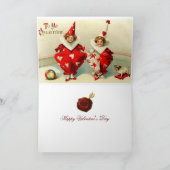 VALENTIJN KINDERKLEUREN, RODE WAXZITPLAATS MET HAR FEESTDAGEN KAART (Binnen)