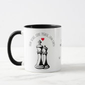 Valentijn KING QUEEN Love Jesus Spouse Chess Mok (Links)