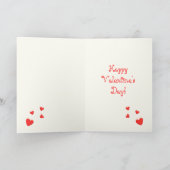 Valentijn Kippen en hartenmand Feestdagen Kaart (Binnen)