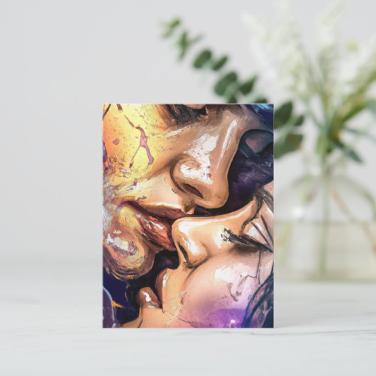 Valentijn Kiss Briefkaart (Staand voorkant)