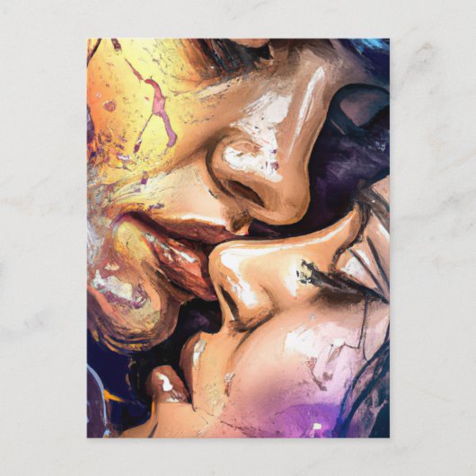 Valentijn Kiss Briefkaart (Voorkant)