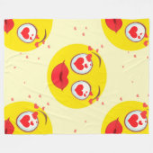Valentijn kiss Emoji blanket Fleece Deken (Voorkant (Horizontaal))