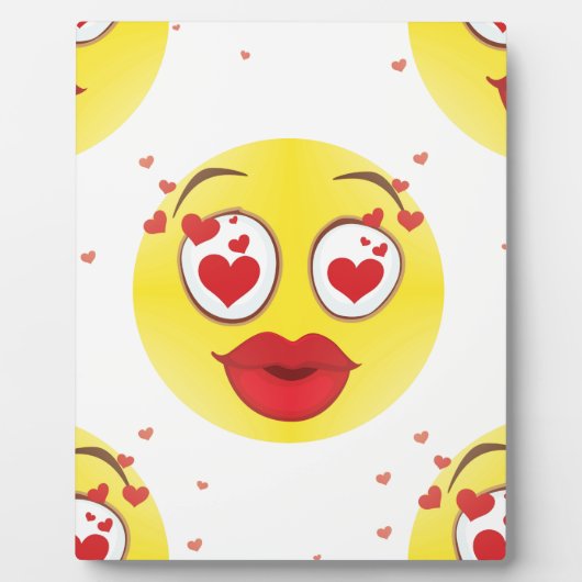 Valentijn kiss Emoji Fotoplaat (Voorkant)