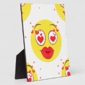 Valentijn kiss Emoji Fotoplaat (Zijkant)