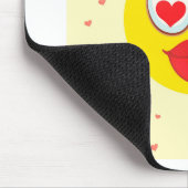 Valentijn kiss Emoji Muismat (Hoek)