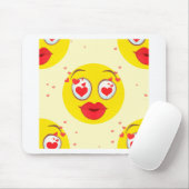 Valentijn kiss Emoji Muismat (Met muis)