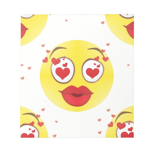 Valentijn kiss Emoji Notitieblok (Voorkant)