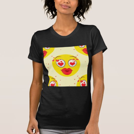 Valentijn kiss Emoji T-shirt (Voorkant)
