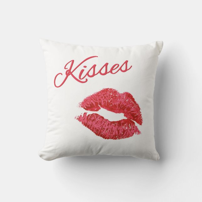Valentijn Kisses Pillow Kussen (Voorkant)