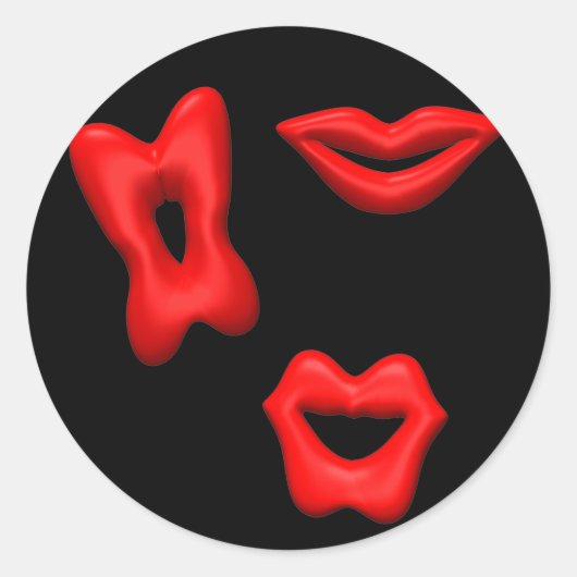 Valentijn Kisses Sticker (Voorkant)