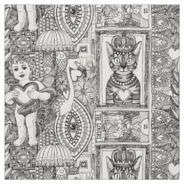  valentijn kitsch zwarte halve parel stof