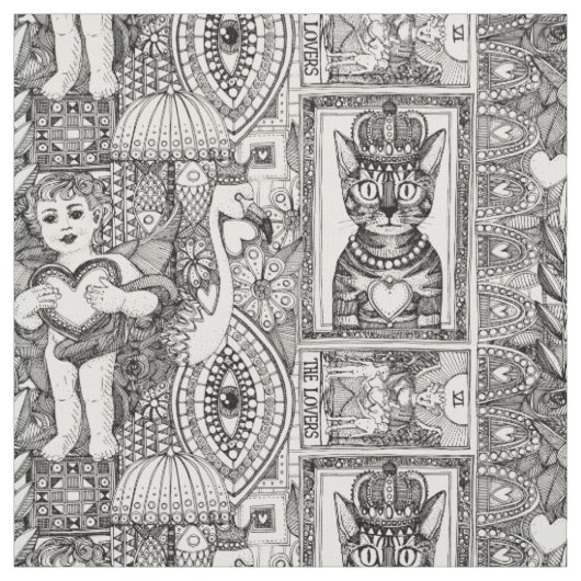 valentijn kitsch zwarte halve parel stof (Swatch)