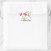 Valentijn Kitten Vierkante Sticker (Tas)