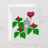 Valentijn Kitty Cat Feestdagenkaart (Voorkant / Achterkant)