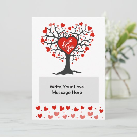 Valentijn Klantbericht Feestdagenkaart (Staand voorkant)