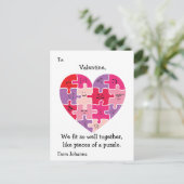 Valentijn klaslokaal Kaarten Autisme Hart Feestdagenkaart (Staand voorkant)