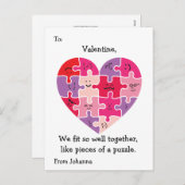 Valentijn klaslokaal Kaarten Autisme Hart Feestdagenkaart (Voorkant / Achterkant)