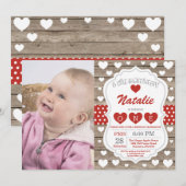 Valentijn kleine liefje eerste eerste verjaardag kaart (Voorkant / Achterkant)