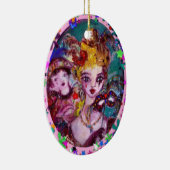 VALENTIJN / kleurrijk hart Keramisch Ornament (Rechts)