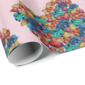 Valentijn Kleurrijk Hart Kunst Verpakkingsdocument Cadeaupapier (Rol Hoek)